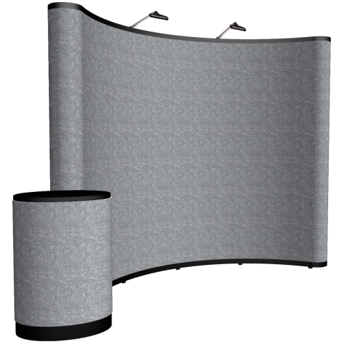 10′ Curved Show ‘n Rise Floor Display Kit (fabric)
