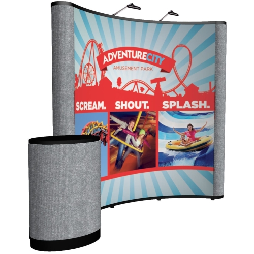 8′ Curved Show ‘n Rise Floor Display Kit (mural With Fabric)