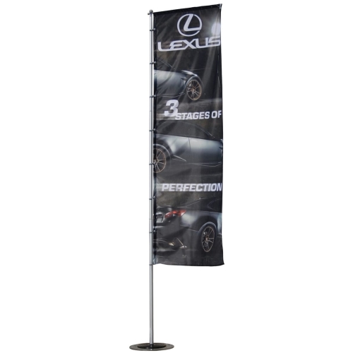Splash Banner Stand– 2.6′ X 8′ Single-sided, Graphic Only