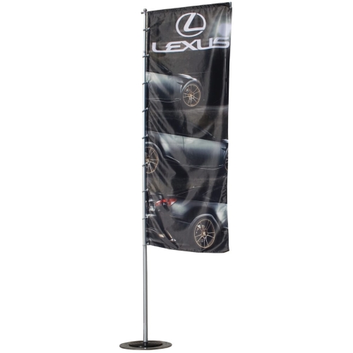 Splash Outdoor Banner Stand With 2.6′ X 7′ Single Sided Graphics (stand & Graphic)
